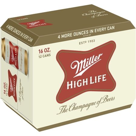 MILLER HIGH LIFE 16OZ 12 PK CA