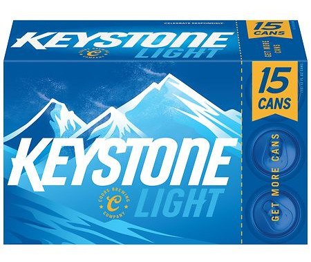 KEYSTONE LIGHT 15 PACK CANS