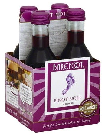 BAREFOOT 4PK PINOT NOIR 187ML