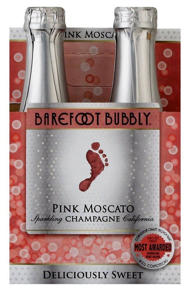 BAREFOOT 4PK BUBBLY PINK