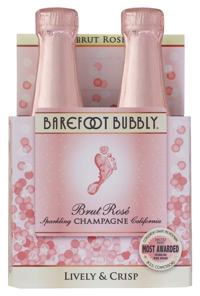 BAREFOOT 4PK BUBBLY BRUTROSE