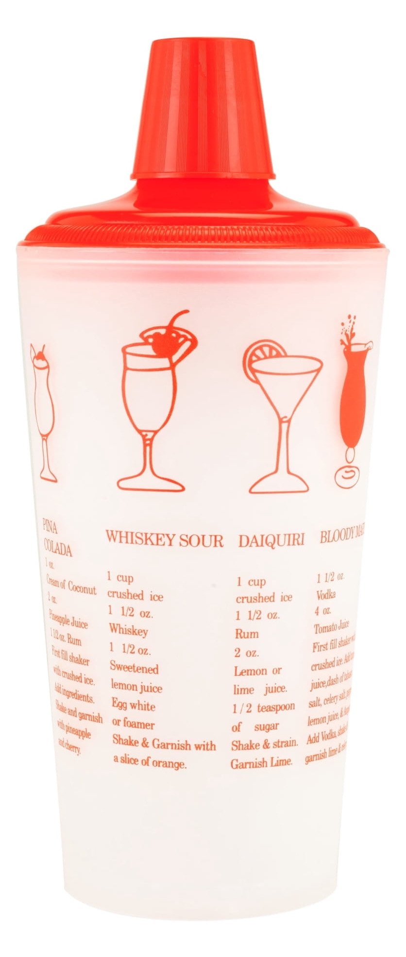 TRUE 12 OZ RED RECIPE SHAKER